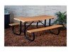 6 Ft. Heavy Duty Recycled Plastic Picnic Table With Welded Galvanized Frame