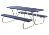 6 Ft. Plastisol Coated Metal Picnic Table With Bolted Galvanized Frame