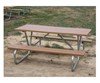 8 Ft. Recycled Plastic Picnic Table With Bolted 1 5/8" O.D. Tube Steel Frame