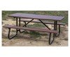 8 Ft. Recycled Plastic Picnic Table Powder Coated 1-5/8" Frame