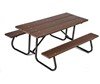 8 Ft. Recycled Plastic Picnic Table Powder Coated 1-5/8" Frame