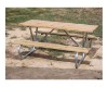 8 Ft. Southern Yellow Pine Picnic Table With Bolted Steel Frame