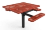 Elite Series 46" x 54" Square ADA Compliant Thermoplastic Polyethylene Coated Pedestal Picnic Table