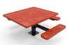 Elite Series 46" x 54" Square ADA Compliant Thermoplastic Polyethylene Coated Pedestal Picnic Table