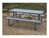 8 Ft. Heavy Duty Aluminum Picnic Table With Welded Galvanized Steel Frame