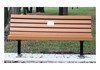 Recycled Plastic Contoured Park Bench With Steel Frame With Surface Mount