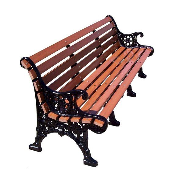 Renaissance Park Bench With Recycled Plastic Slats And Cast Aluminum Frame 