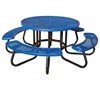 Round Plastisol Picnic Table With Galvanized Steel Frame