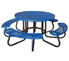 Round Plastisol Picnic Table With Galvanized Steel Frame