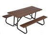 6 Ft. Recycled Plastic Picnic Table With 1 5/8" Welded Galvanized Frame