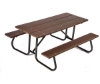 6 Ft. Recycled Plastic Picnic Table With 1 5/8" Welded Galvanized Frame