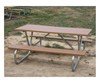 6 Ft. Recycled Plastic Picnic Table With Galvanized 1-5/8" Bolted Frame