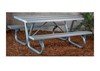 8 Ft. Aluminum Picnic Table With Heavy Duty Bolted 2 3/8" O.D. Tube Steel Frame