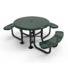 Perforated Steel - Green - Portable - 3 Seat