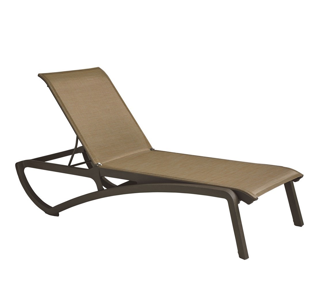 Sunset Sling Chaise Lounge with Plastic Resin Frame Furniture Leisure