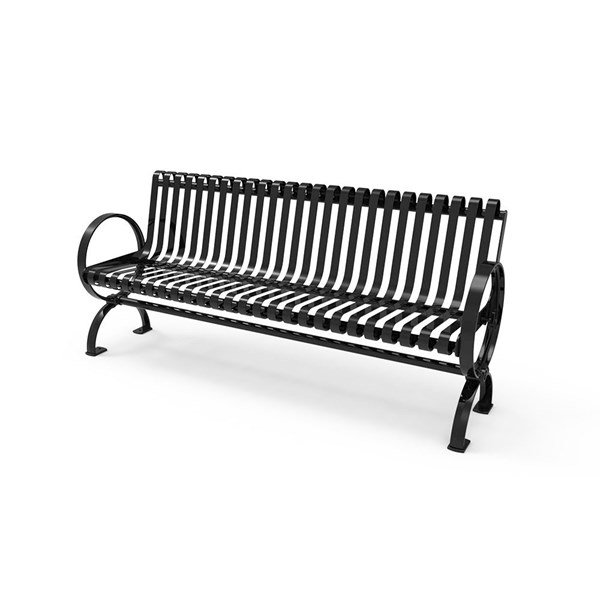 6' Village Bench with Back