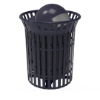 Elite Series 32 Gallon Skyline Thermoplastic Trash Receptacle With Flared Top And Side Opening