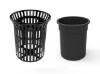 Elite Series 32 Gallon Skyline Thermoplastic Trash Receptacle With Flared Top And Side Opening