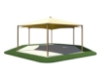 Sand Dollar Sail Fabric Shade Structure with 8 Ft. Entry Height