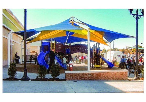 Sand Dollar Sail Fabric Shade Structure with 8 Ft. Entry Height
