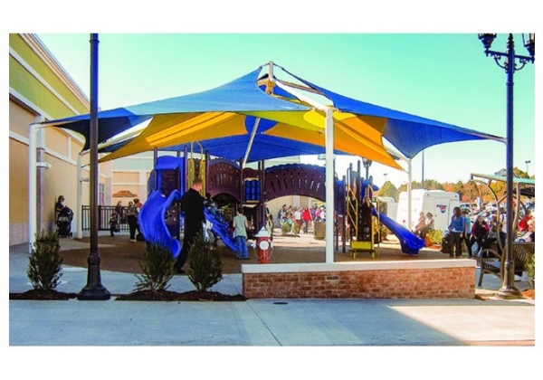 Sand Dollar Sail Fabric Shade Structure with 8 Ft. Entry Height