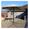 Hexagonal Fabric Umbrella Shade Structure With 8 Ft. Height
