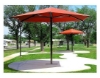 Hexagonal Fabric Umbrella Shade Structure With 10 Ft. Height