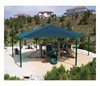 Hexagonal Fabric Hip End Shade Structure with 10 Ft. Entry Height 