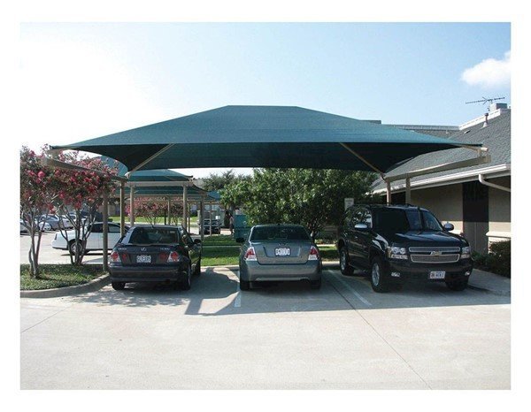 Standard Fabric Cantilever Shade Structure with 9 Ft. Entry Height and Glide Elbows