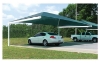 Rectangular Fabric Hanging Cantilever Shade Structure With 8 Ft. Entry Height