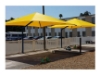 Square Fabric Cantilever Umbrella Shade Structure with 10 Ft. Height