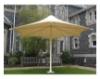 Hexagonal Fixed Waterproof Umbrella Shade Structure With Single Steel Center Post 