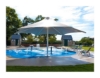 Hexagonal Waterproof Umbrella Shade Structure With Aluminum Frame And Crank - 14', 16', Or 18'