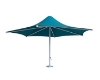 Hexagonal Waterproof Umbrella Shade Structure With Aluminum Frame And Crank - 14', 16', Or 18'