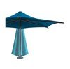 Square Waterproof Horizon Umbrella Shade Structure With Aluminum Frame