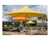 Hexagonal Waterproof Umbrella Horizon Shade Structure With Aluminum Frame - 14', 16', Or 18'
