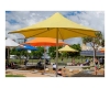 Hexagonal Waterproof Umbrella Horizon Shade Structure With Aluminum Frame - 14', 16', Or 18'