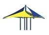 Custom Modular Quad Sail Shade Structure For Playground Equipment With Engineering Drawings