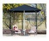 10' Square Portable Retractable Crank Cantilever Umbrella Shade Structure With 8 Ft. Entry Height And Sunbrella Fabric Canopy 