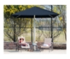 10' Square Portable Retractable Crank Cantilever Umbrella Shade Structure With 8 Ft. Entry Height And Sunbrella Fabric Canopy 