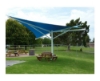 Hypar Umbrella Fabric Shade Structure with Single Steel Post