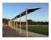 Custom Fabric Dugout Cantilever Shade Structure with Steel Frame