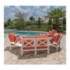 Sanibel 90 Degree Sectional Corner Table with Umbrella Hole -  30 lbs.