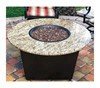 42" Santiago Commercial Fire Pit Table With Granite Top And Aluminum Frame