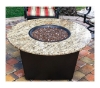 42" Santiago Commercial Fire Pit Table With Granite Top And Aluminum Frame