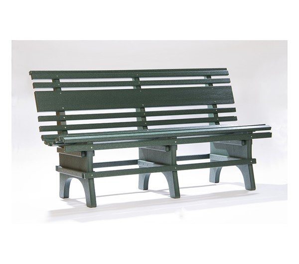 St. Pete Famous Recycled Plastic Green Park Bench 
