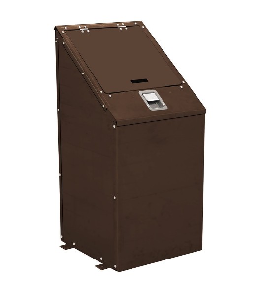 32 Gallon Square Bear Proof Trash Receptacle With Powder-Coated Steel Frame And Secure Latch Door