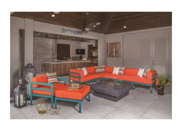 South Beach Modular Deep Cushion Seating Sectional Collections