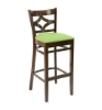 FS CON-02B Diamond Back Interior Wooden Restaurant Bar Chair with Vinyl Upholstered Seat