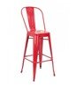Industrial Interior Metal Restaurant Bar Chair - red